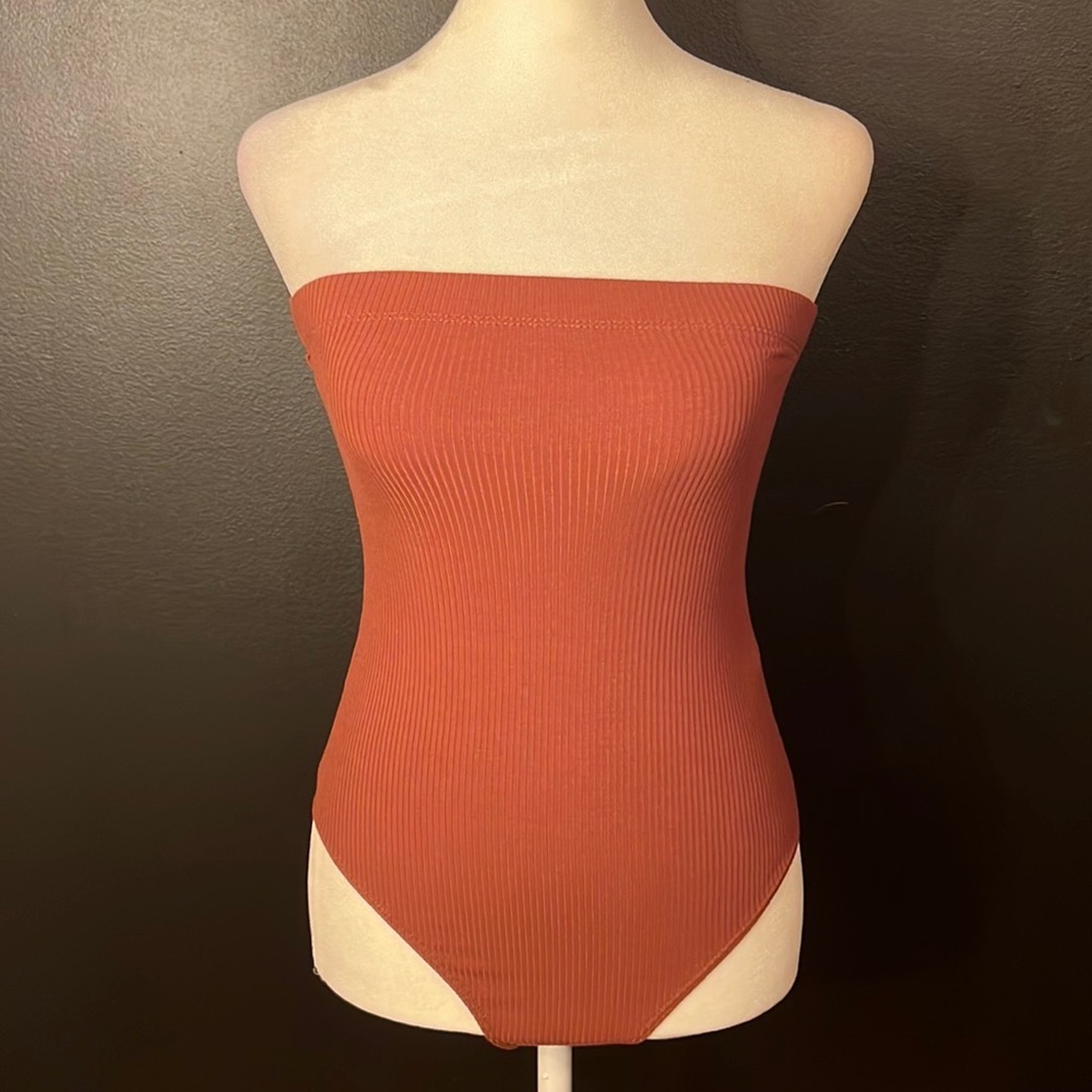 NWT Forever 21 ribbed bodysuit tube top small